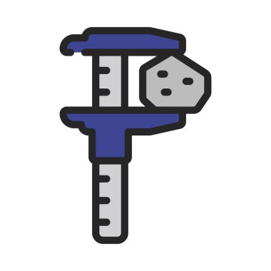 Kaya Ölçümü Kalifiye ağ ikonu vektör illüstrasyonu