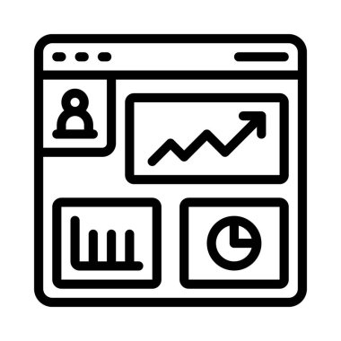 Kontrol paneli web simgesi vektör illüstrasyonu yatırılıyor