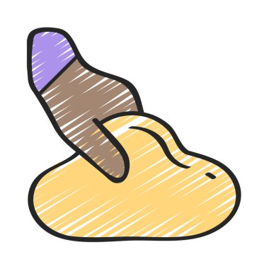 Diz çökme Doug web simgesi vektör çizimi