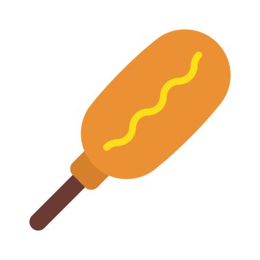Corn Dog web simgesi vektör illüstrasyonu