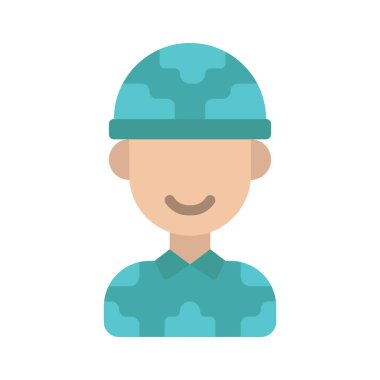 Ordu Subayı Web simgesi vektör illüstrasyonu