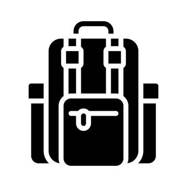 sırt çantası web simge vektör çizim