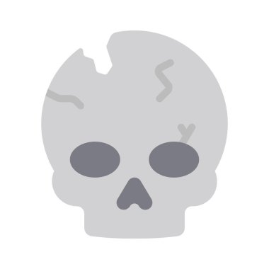 Web ve mobil uygulaması tasarımı, kafatası logo kavramı için beyaz arka plan üzerinde izole kafatası simge vektör