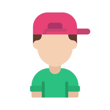  Summer Boy Web simgesi vektör illüstrasyonu