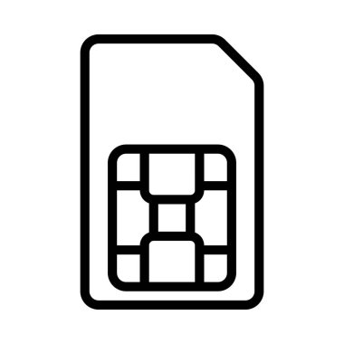 Modern simge Sim Kart 'ın vektör illüstrasyonu