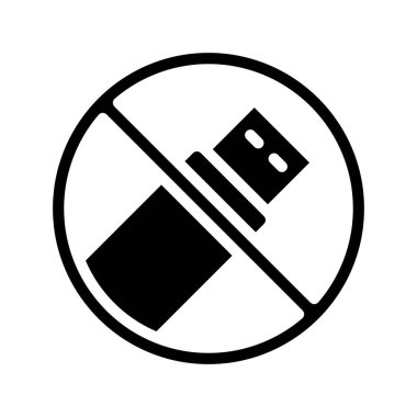 Hiçbir USB Sticks ağ simgesi vektör resimlemesi yok