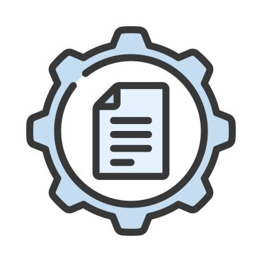 İçerik Yönetimi web simgesi vektör illüstrasyonu