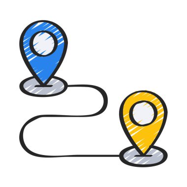Seyahat web simgesi çizimi arasındaki Büyük İğneler