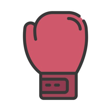 Boks eldiveni simge vektör çizim 