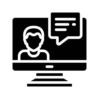 Açıklayıcı Video Web simgesi vektör illüstrasyonu