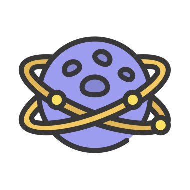 Çifte Halka Dünyası web simgesi vektör çizimi 