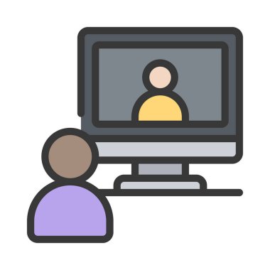 Bilgisayar Adayı Seçim simgesi, vektör illüstrasyonu  