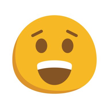 Mutlu yüzlü komik çizgi film yaratığı, vektör çizimi basit tasarım