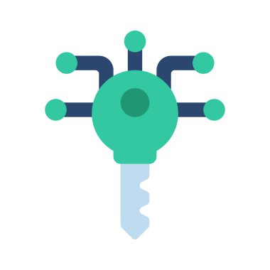 Siber Anahtar Web simgesi vektör illüstrasyonu