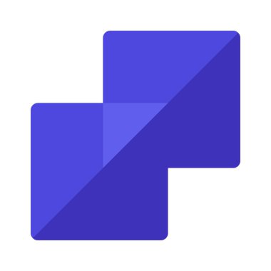 Düzleştirilmiş Şekil Aracı Web simgesi vektör çizimi 