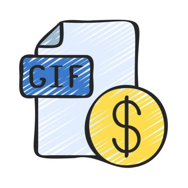 GIF Satış Ağı vektör çizimi 