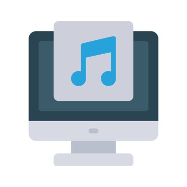 Music App Web simgesi vektör çizimi