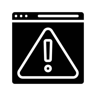 Web Uyarı Web simgesi vektör illüstrasyonuName
