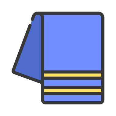 Spor Salonu Havlu simgesi, vektör illüstrasyonu basit tasarım