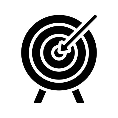 hedef simgesi. Kişisel ve ticari kullanım için vektör illüstrasyonu