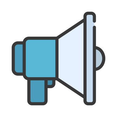 Pazarlama Megafon simgesi, vektör illüstrasyonu