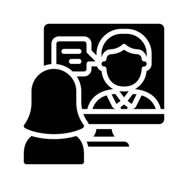 Video Çağrısı Web simgesi vektör çizimi