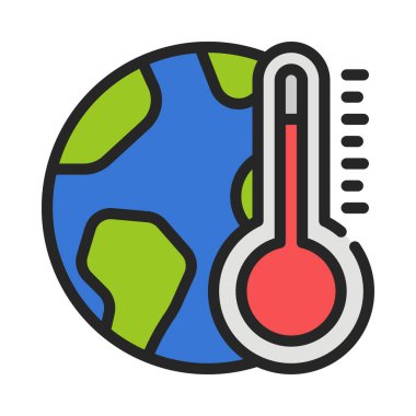 Sıcaklık web simgesi vektör illüstrasyonu
