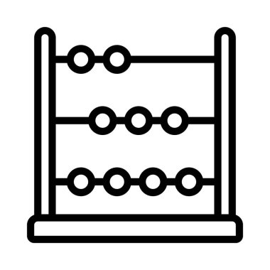 Matematik Abacas web simgesi vektör çizimi