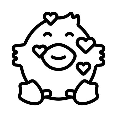 Aşk web simgesi vektör illüstrasyonunda