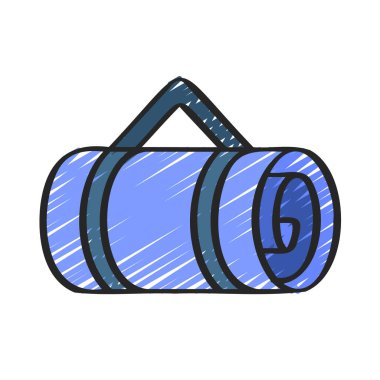 Yoga Mat web simgesi vektör illüstrasyonu