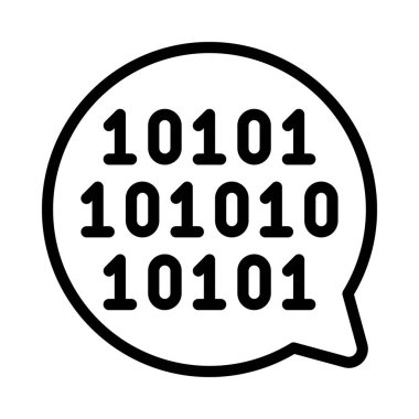 İkili Kod İleti Ağı vektör çizimi