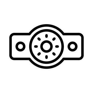 Güreşen Kuşak ağ ikonu vektör illüstrasyonu