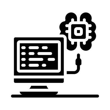 Web simgesi vektör illüstrasyonu programlanıyor