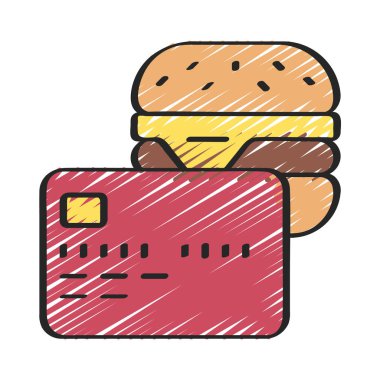 Hamburger Web ikonu vektör illüstrasyonu