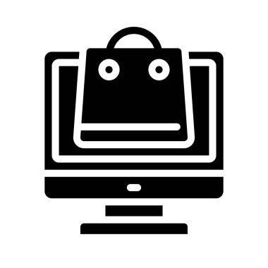 Çevrimiçi Alışveriş Uygulaması Web simgesi vektör çizimi