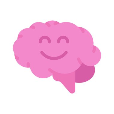 Beyin simgesi, vektör illüstrasyonu basit tasarım