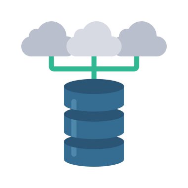 veritabanı web simgesi vektör çizimi