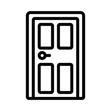 Tahta Kapı simgesi, vektör illüstrasyonu