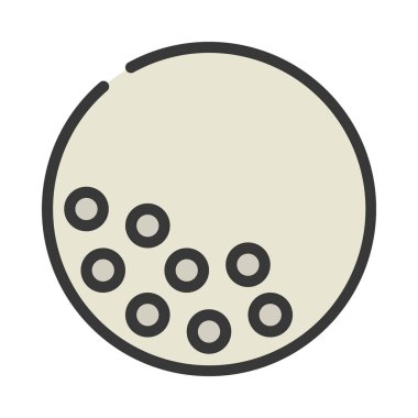 Golf Topu web simgesi vektör illüstrasyonu