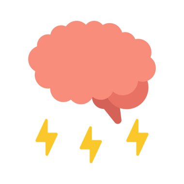 Beyin Fırtınası Web simgesi vektör illüstrasyonu