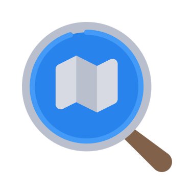 Harita simgesi, vektör çizimi ara  