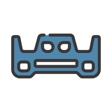 Otomobil Tamponu Web ikonu vektör çizimi 