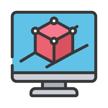 Üç boyutlu web tasarımı vektör illüstrasyonuName 