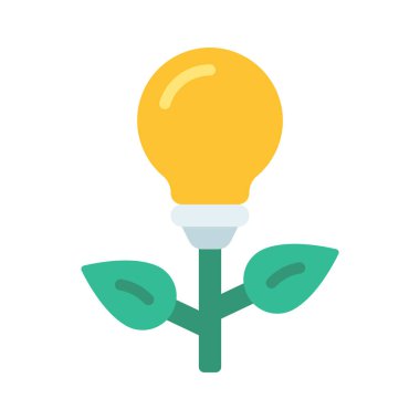 Organik Fikir simgesi, vektör illüstrasyonu                                                    