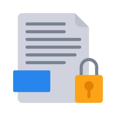 Belge Güvenliği, vektör illüstrasyonu 