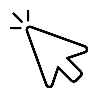 Fare tıklayıcı ağ simgesi vektör illüstrasyonu 