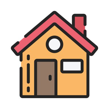 Ev simgesi, vektör illüstrasyonu   