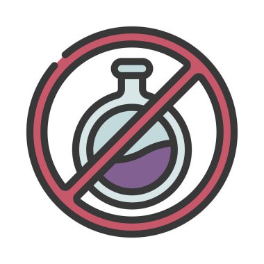 Kimyasal Web simgesi vektör çizimi yok 