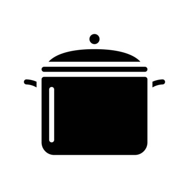 yemek pot ikonu vektör illüstrasyonu          
