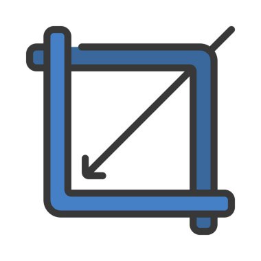 Kırp Küçültme Ağ ikonu vektör çizimi 